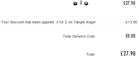 陈乔恩同款Tangle Angel天使防脱顺发美发梳，粉色+用码买3付2