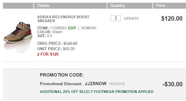 Adidas阿迪达斯RG3 ENERGY BOOST运动鞋，2件$120