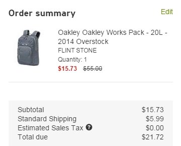 Oakley欧克利 Works Pack双肩包20L 灰色款