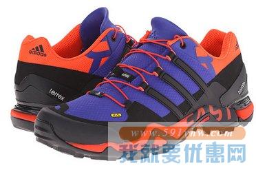 阿迪达斯（Adidas Outdoor）男款越野鞋 Terrex Fast R紫橘红黑配色