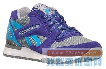 锐步（Reebok）男士复古运动跑步鞋GL 6000 紫色款