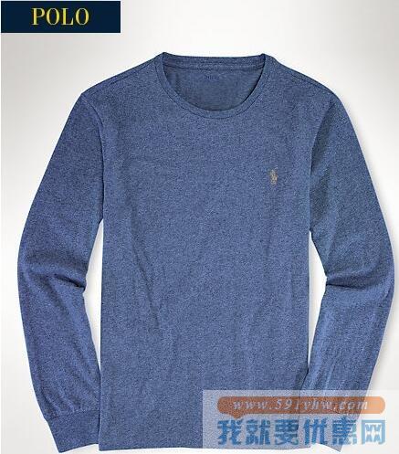 拉夫劳伦（Ralph Lauren）CUSTOM-FIT男士纯棉长袖T恤