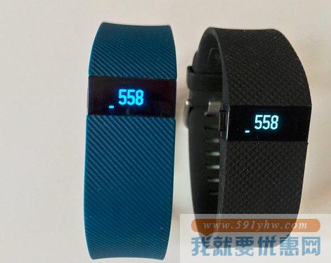 Fitbit Charge HR蓝色S号 无线心率+睡眠腕带/智能手环