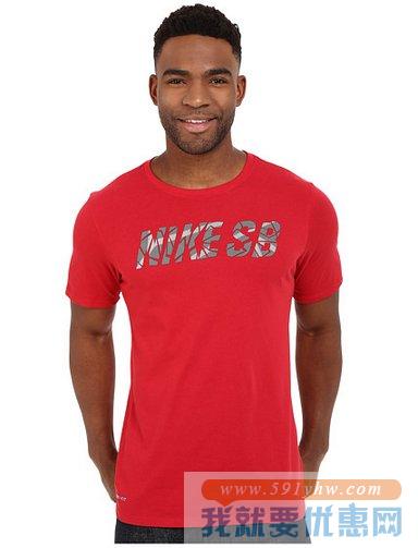 耐克（Nike）SB Fractile Tee男士logo印花运动T恤