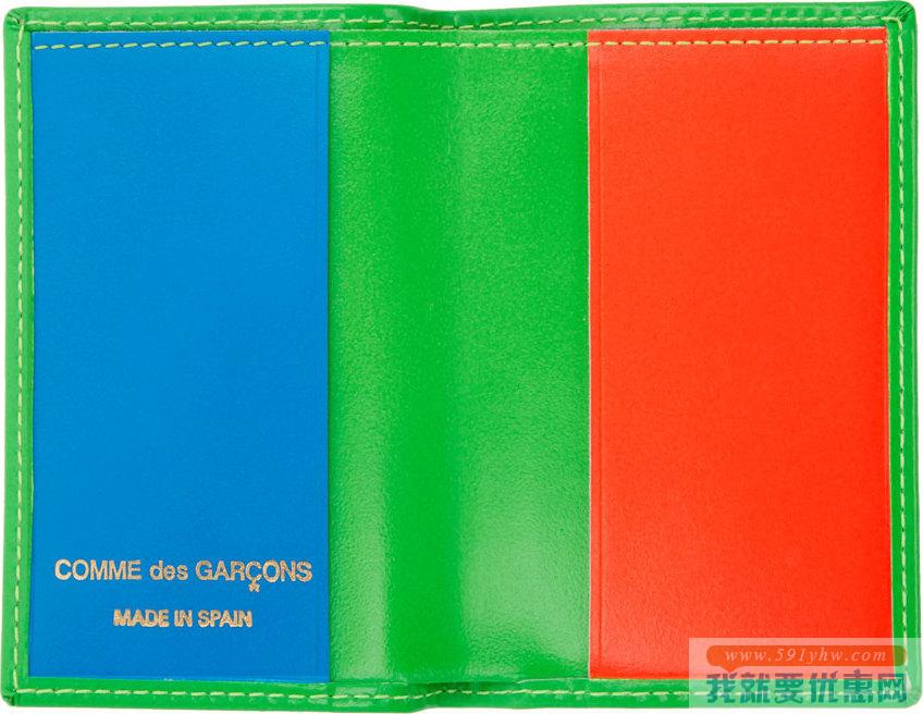 时装精们最爱的 Comme des Garçons Wallets 荧光绿撞色卡包 $95（约688元）