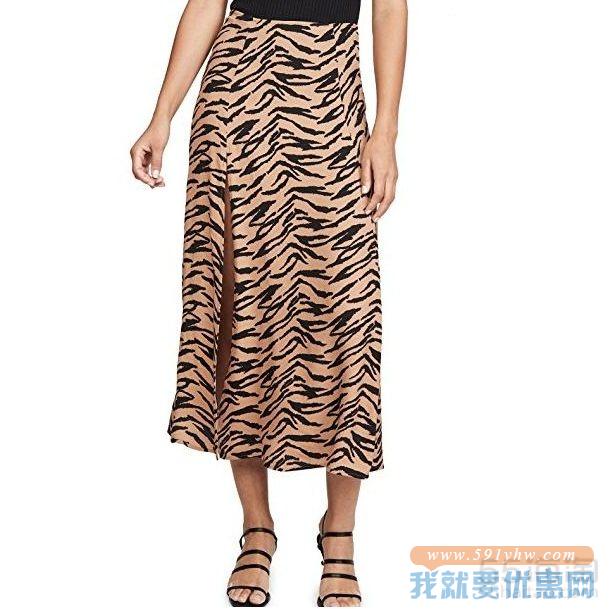 Reformation Zoe 动物纹半身裙 $103.6（约718元）