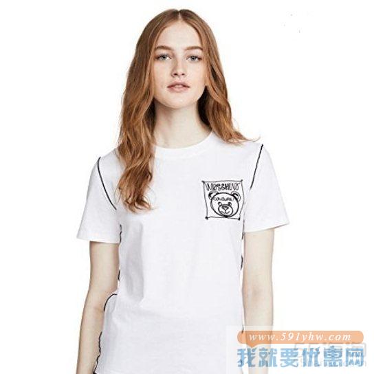 Moschino 泰迪熊图案白色T恤衫 $395（约2,737元）