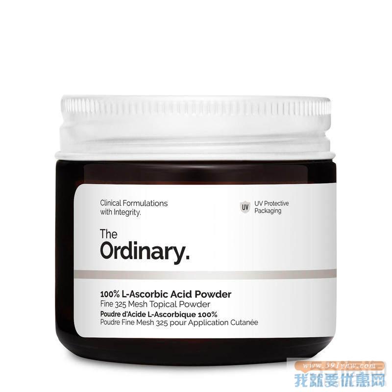 【极速香港仓】The Ordinary 100%抗坏血酸VC粉 20g ￡4.66（约32元）