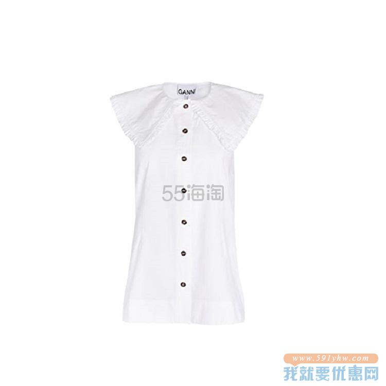 【2件8折】GANNI 棉质府绸女式衬衫 $108（约715元）